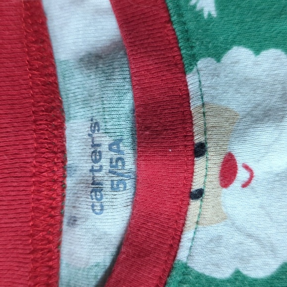 2 pairs of Carter's Christmas pajamas size 5 - Picture 5 of 5